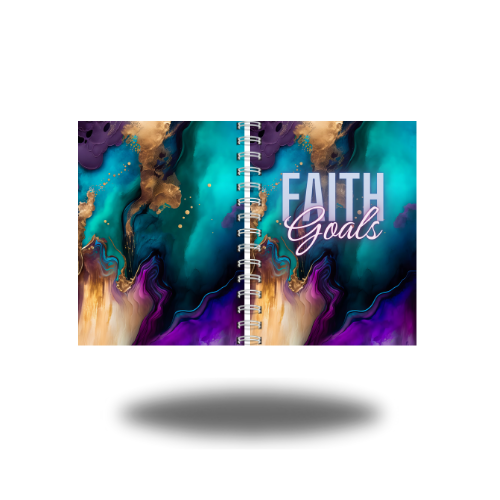 "Faith Goals" Hardcover Spiral Journal-Teal