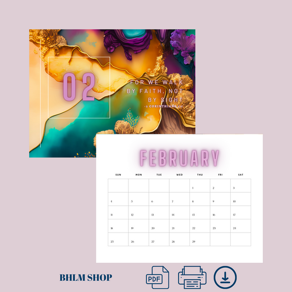 2024 BY FAITH DIGITAL CALENDAR