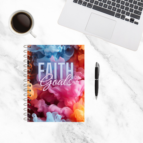 "Faith Goals" Hardcover Spiral Journal-Cloud 9