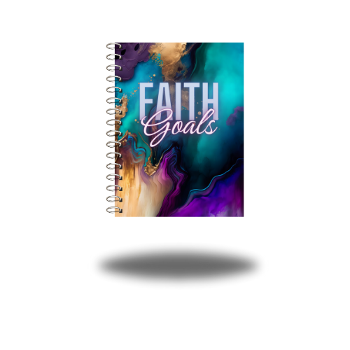 "Faith Goals" Hardcover Spiral Journal-Teal