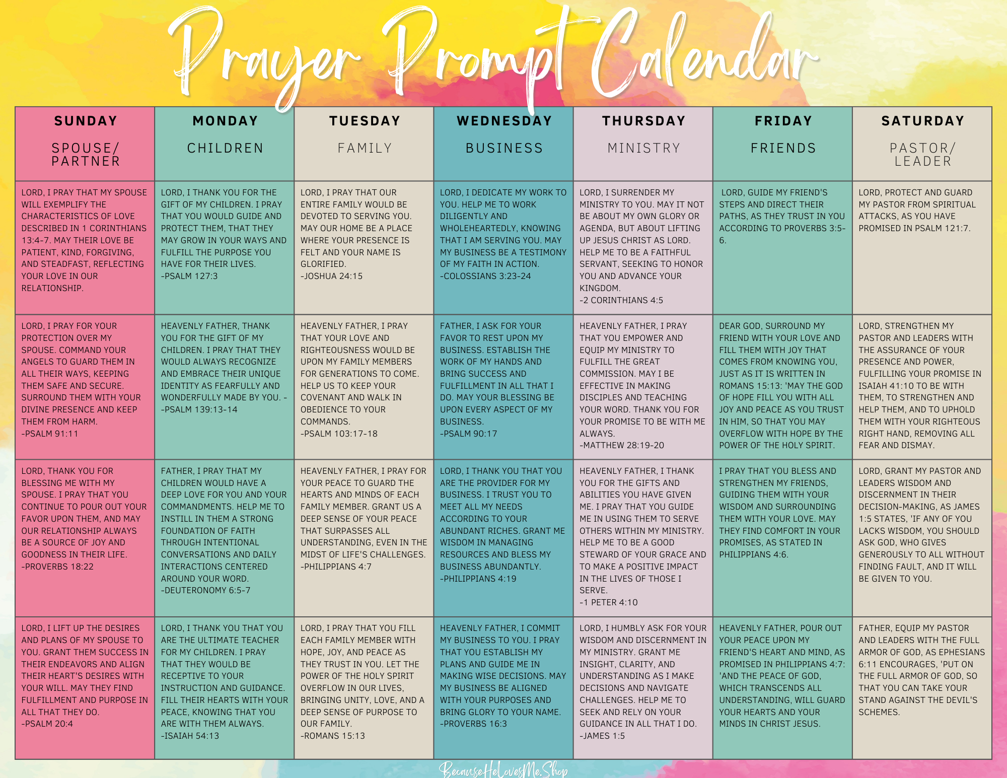 Prayer Prompt Printable Calendar-COLOR – Shop Because HE Loves Me prayer-prompt-printable-calendar-color-shop-because-he-loves-me