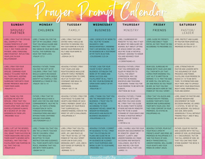 Prayer Prompt Printable Calendar-COLOR